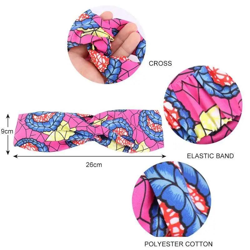 New Vintage African Print Stretch Bandana Head Wrap Long Scarf satin Floral Women Party Turban Headwear Cap Hair Accessories Stevvex
