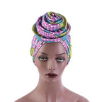 New Vintage African Print Stretch Bandana Head Wrap Long Scarf satin Floral Women Party Turban Headwear Cap Hair Accessories Stevvex