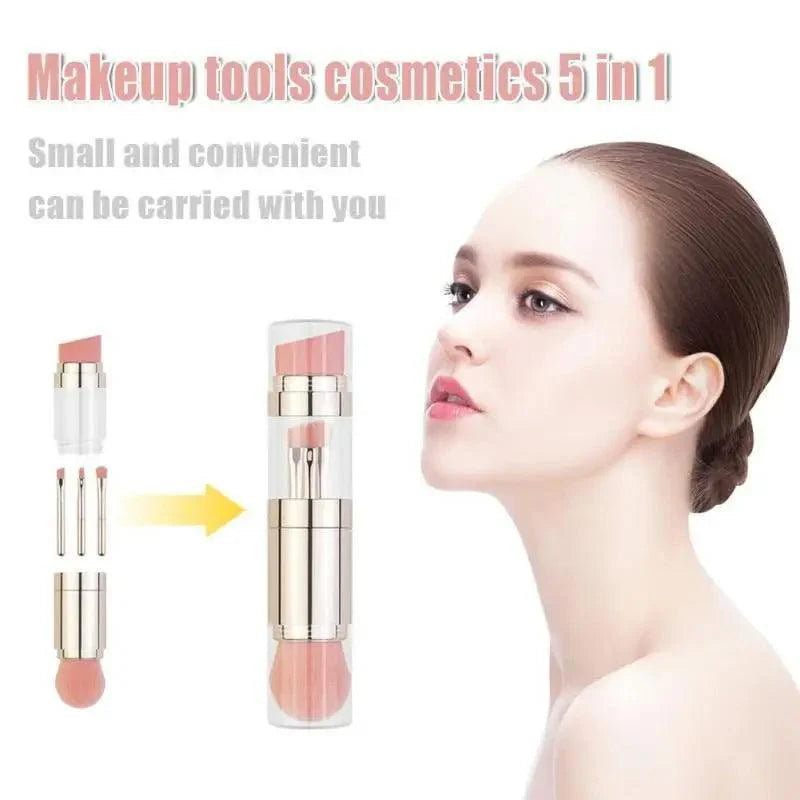 New Vintage Style 4 In 1 Makeup Brushes For Foundation, Eyebrow Shadow, Eyeliner Blush Powder, Brush Cosmetic And Concealer Professional Makeup Brush Stevvex