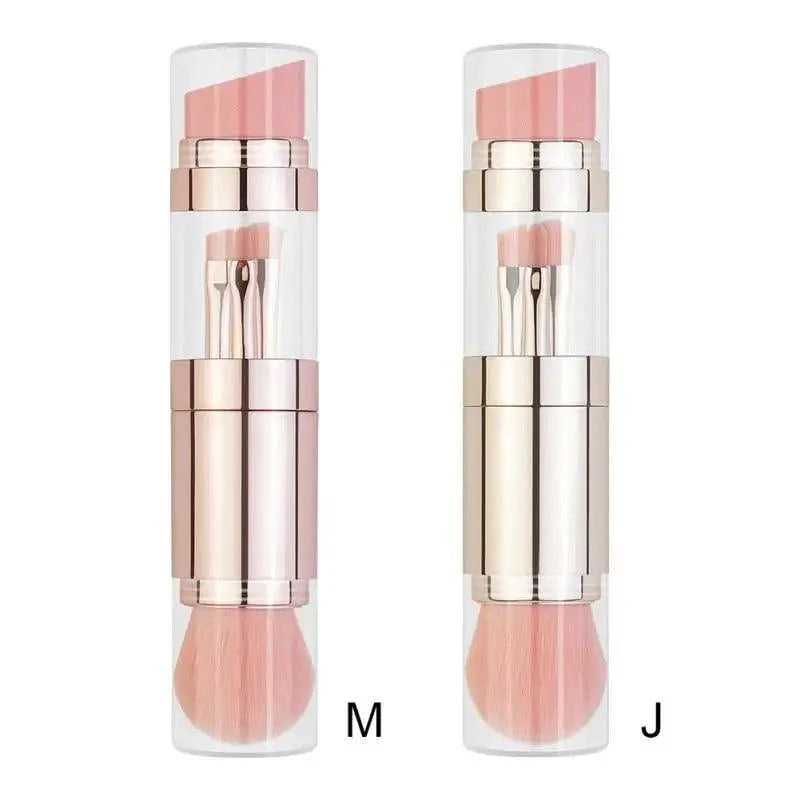 New Vintage Style 4 In 1 Makeup Brushes For Foundation, Eyebrow Shadow, Eyeliner Blush Powder, Brush Cosmetic And Concealer Professional Makeup Brush Stevvex
