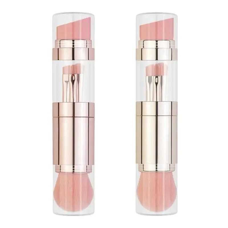 New Vintage Style 4 In 1 Makeup Brushes For Foundation, Eyebrow Shadow, Eyeliner Blush Powder, Brush Cosmetic And Concealer Professional Makeup Brush Stevvex