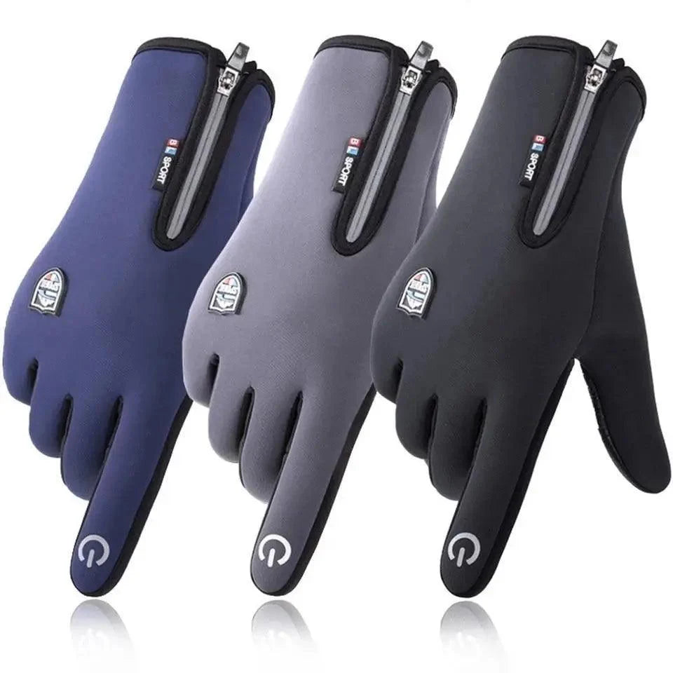 New Warm Winter Fishing Gloves For Winter Waterproof Windproof Breathable Full Finger Non Slip Outdoor Fishing  Gloves Winter Touch Screen Running Gloves Thin Thermal Gloves Cycling Gloves Stevvex