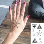 New Waterproof Temporary Sticker Tattoo Flame Heart Star Element Body Art Cute Small Tattoos For Kids Womens Stevvex