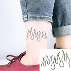 New Waterproof Temporary Sticker Tattoo Flame Heart Star Element Body Art Cute Small Tattoos For Kids Womens Stevvex
