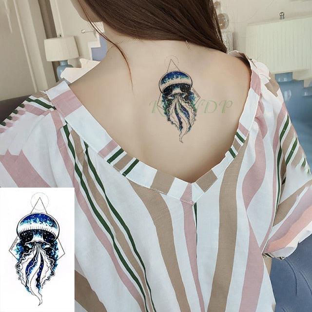 New Waterproof Temporary Sticker Tattoo Flame Heart Star Element Body Art Cute Small Tattoos For Kids Womens Stevvex