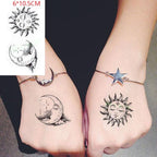 New Waterproof Temporary Sticker Tattoo Flame Heart Star Element Body Art Cute Small Tattoos For Kids Womens Stevvex