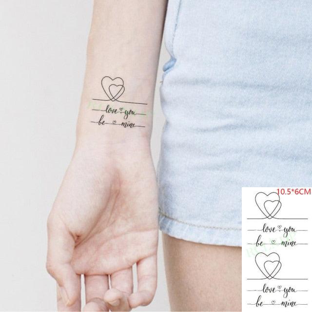 New Waterproof Temporary Sticker Tattoo Flame Heart Star Element Body Art Cute Small Tattoos For Kids Womens Stevvex