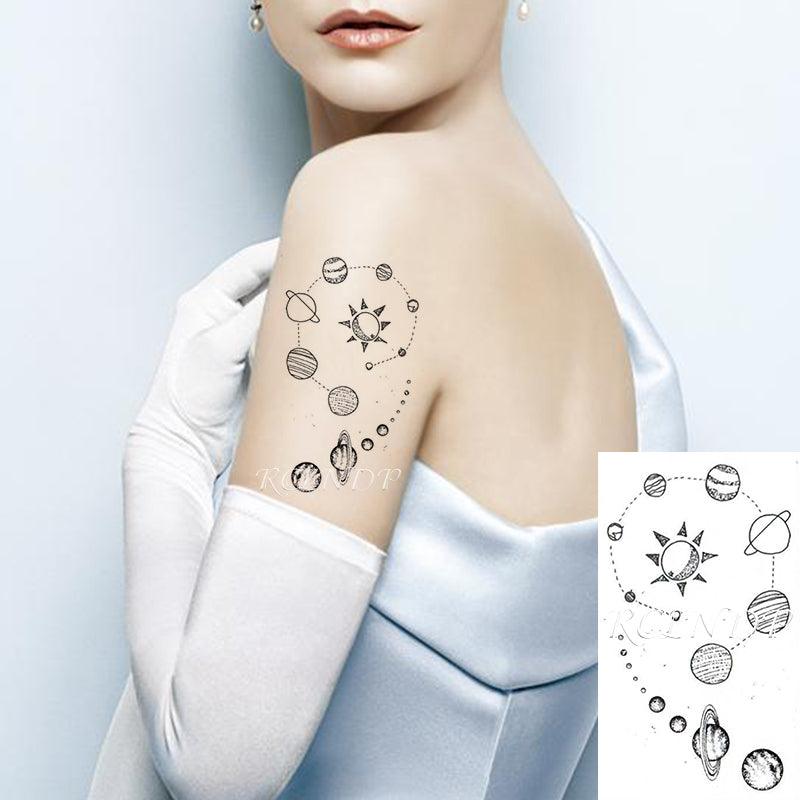 New Waterproof Temporary Sticker Tattoo Flame Heart Star Element Body Art Cute Small Tattoos For Kids Womens Stevvex