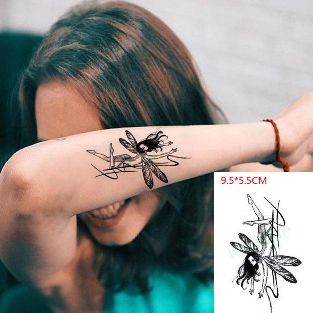 New Waterproof Temporary Sticker Tattoo Flame Heart Star Element Body Art Cute Small Tattoos For Kids Womens Stevvex