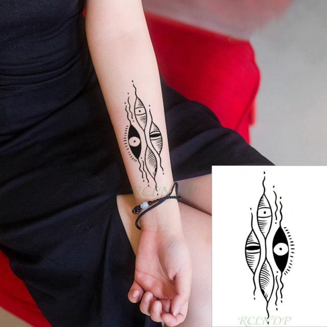 New Waterproof Temporary Sticker Tattoo Flame Heart Star Element Body Art Cute Small Tattoos For Kids Womens Stevvex