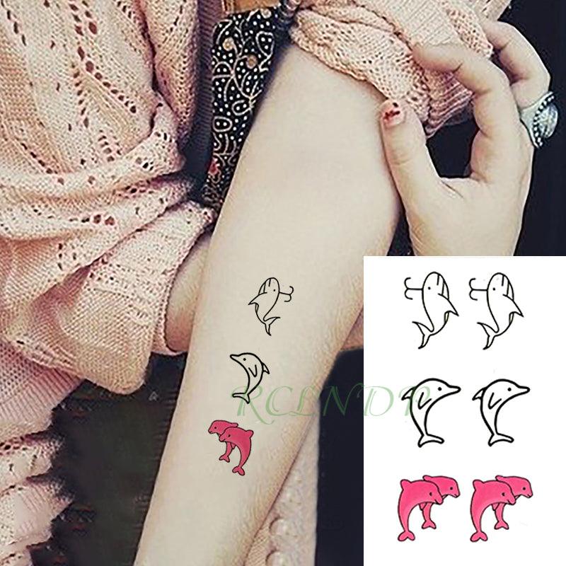 New Waterproof Temporary Sticker Tattoo Flame Heart Star Element Body Art Cute Small Tattoos For Kids Womens Stevvex