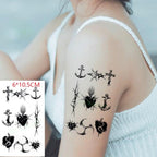 New Waterproof Temporary Sticker Tattoo Flame Heart Star Element Body Art Cute Small Tattoos For Kids Womens Stevvex