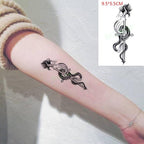 New Waterproof Temporary Sticker Tattoo Flame Heart Star Element Body Art Cute Small Tattoos For Kids Womens Stevvex