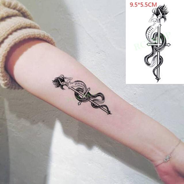 New Waterproof Temporary Sticker Tattoo Flame Heart Star Element Body Art Cute Small Tattoos For Kids Womens Stevvex