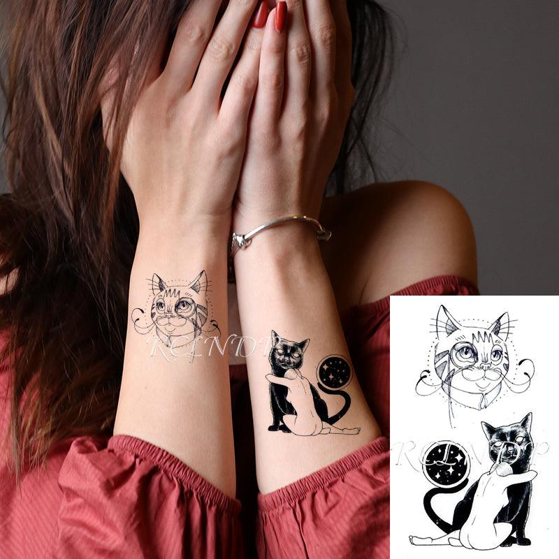 New Waterproof Temporary Sticker Tattoo Flame Heart Star Element Body Art Cute Small Tattoos For Kids Womens Stevvex