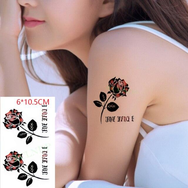 New Waterproof Temporary Sticker Tattoo Flame Heart Star Element Body Art Cute Small Tattoos For Kids Womens Stevvex