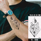 New Waterproof Temporary Tattoo Sticker Deer Animal Flash Tatoo Black Line Body Art Small Decorative Design For Womens Boys