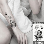 New Waterproof Temporary Tattoo Sticker Deer Animal Flash Tatoo Black Line Body Art Small Decorative Design For Womens Boys