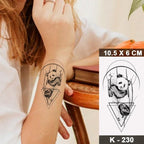 New Waterproof Temporary Tattoo Sticker Deer Animal Flash Tatoo Black Line Body Art Small Decorative Design For Womens Boys