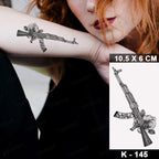 New Waterproof Temporary Tattoo Sticker Deer Animal Flash Tatoo Black Line Body Art Small Decorative Design For Womens Boys