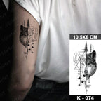 New Waterproof Temporary Tattoo Sticker Deer Animal Flash Tatoo Black Line Body Art Small Decorative Design For Womens Boys