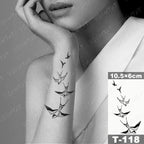 New Waterproof Temporary Tattoo Sticker Deer Animal Flash Tatoo Black Line Body Art Small Decorative Design For Womens Boys