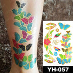 New Waterproof Temporary Tattoo Sticker Golden Silver Flower Jewelry Flash Fashion Different Design Tattoos For Womens Stevvex