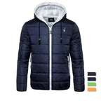 New Waterproof Winter Jacket Men Hooded Warm Autumn Jacket Windproof Hooded  Men Blue Comfortable Men's Jackets Lightweight Hiking Jackets For Ski Winter Coat Stevvex