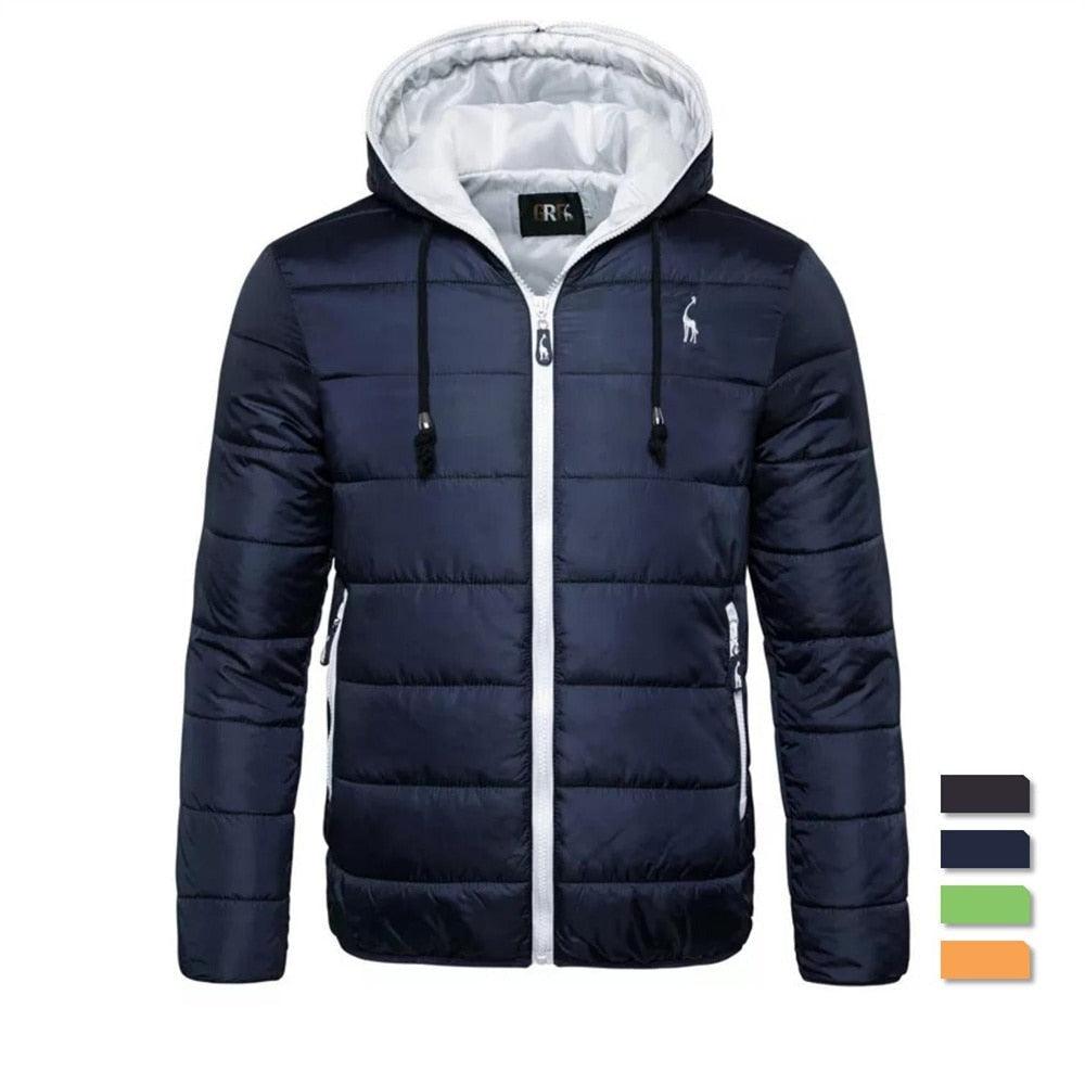 New Waterproof Winter Jacket Men Hooded Warm Autumn Jacket Windproof Hooded  Men Blue Comfortable Men's Jackets Lightweight Hiking Jackets For Ski Winter Coat Stevvex