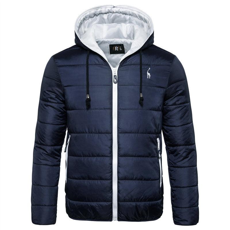 New Waterproof Winter Jacket Men Hooded Warm Autumn Jacket Windproof Hooded  Men Blue Comfortable Men's Jackets Lightweight Hiking Jackets For Ski Winter Coat Stevvex