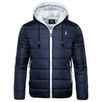 New Waterproof Winter Jacket Men Hooded Warm Autumn Jacket Windproof Hooded  Men Blue Comfortable Men's Jackets Lightweight Hiking Jackets For Ski Winter Coat Stevvex