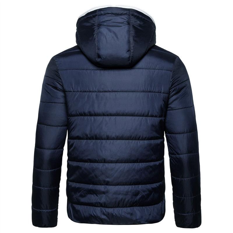 New Waterproof Winter Jacket Men Hooded Warm Autumn Jacket Windproof Hooded  Men Blue Comfortable Men's Jackets Lightweight Hiking Jackets For Ski Winter Coat Stevvex