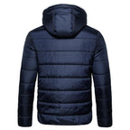 New Waterproof Winter Jacket Men Hooded Warm Autumn Jacket Windproof Hooded  Men Blue Comfortable Men's Jackets Lightweight Hiking Jackets For Ski Winter Coat Stevvex