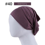 New Winter Autumn Soft Solid Color Inner Hijab  Cap Lightweight Muslim Turban Elegant Hijab Caps Hat Islam Under Scarf  Undercap Bonnet Color Soft Jersey Stretch Hijab's Tube Cap Hat Hijab Bonnet Muslim Women Scarf Turbans Head For Women