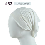 New Winter Autumn Soft Solid Color Inner Hijab  Cap Lightweight Muslim Turban Elegant Hijab Caps Hat Islam Under Scarf  Undercap Bonnet Color Soft Jersey Stretch Hijab's Tube Cap Hat Hijab Bonnet Muslim Women Scarf Turbans Head For Women
