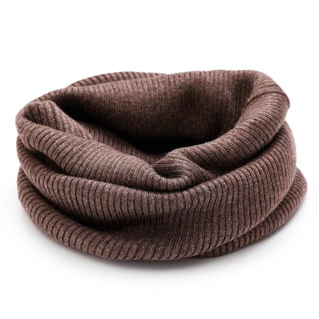 New Winter Autumn Solid Color Soft Cashmere Knit Ring Scarves Neck Warmer Elastic Neck Gaiter Head Wrap Headwear Comfort Collar Female Winter One Loop Scarf For Women Stevvex