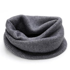 New Winter Autumn Solid Color Soft Cashmere Knit Ring Scarves Neck Warmer Elastic Neck Gaiter Head Wrap Headwear Comfort Collar Female Winter One Loop Scarf For Women Stevvex