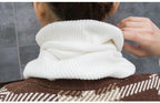 New Winter Autumn Solid Color Soft Cashmere Knit Ring Scarves Neck Warmer Elastic Neck Gaiter Head Wrap Headwear Comfort Collar Female Winter One Loop Scarf For Women Stevvex