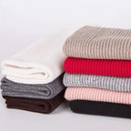 New Winter Autumn Solid Color Soft Cashmere Knit Ring Scarves Neck Warmer Elastic Neck Gaiter Head Wrap Headwear Comfort Collar Female Winter One Loop Scarf For Women Stevvex