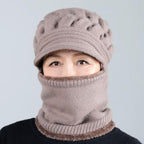 New Winter Balaclava Beanies Mother Hat Women Warm Thick Skellies Riding Outdoor Hats Gorgas Stripes Beanie Cap Mask Scarf Hat Set Outdoor Sport Warm Beanies Hat For Men Knitted Hats Bandana Hiking Camping Kid Neck Warmer Cap Stevvex
