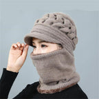 New Winter Balaclava Beanies Mother Hat Women Warm Thick Skellies Riding Outdoor Hats Gorgas Stripes Beanie Cap Mask Scarf Hat Set Outdoor Sport Warm Beanies Hat For Men Knitted Hats Bandana Hiking Camping Kid Neck Warmer Cap Stevvex