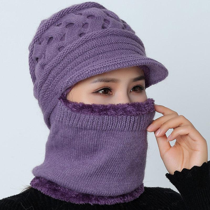 New Winter Balaclava Beanies Mother Hat Women Warm Thick Skellies Riding Outdoor Hats Gorgas Stripes Beanie Cap Mask Scarf Hat Set Outdoor Sport Warm Beanies Hat For Men Knitted Hats Bandana Hiking Camping Kid Neck Warmer Cap Stevvex