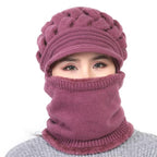 New Winter Balaclava Beanies Mother Hat Women Warm Thick Skellies Riding Outdoor Hats Gorgas Stripes Beanie Cap Mask Scarf Hat Set Outdoor Sport Warm Beanies Hat For Men Knitted Hats Bandana Hiking Camping Kid Neck Warmer Cap Stevvex