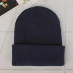 New Winter Hats for Women Men Beanies Knitted Solid Cool Hat Girls Autumn Female Beanie Warm Bonnet Casual Cap For Winter  Knitted Autumn Winter Cap Warm Elastic Winter Women and Men Hat Stevvex