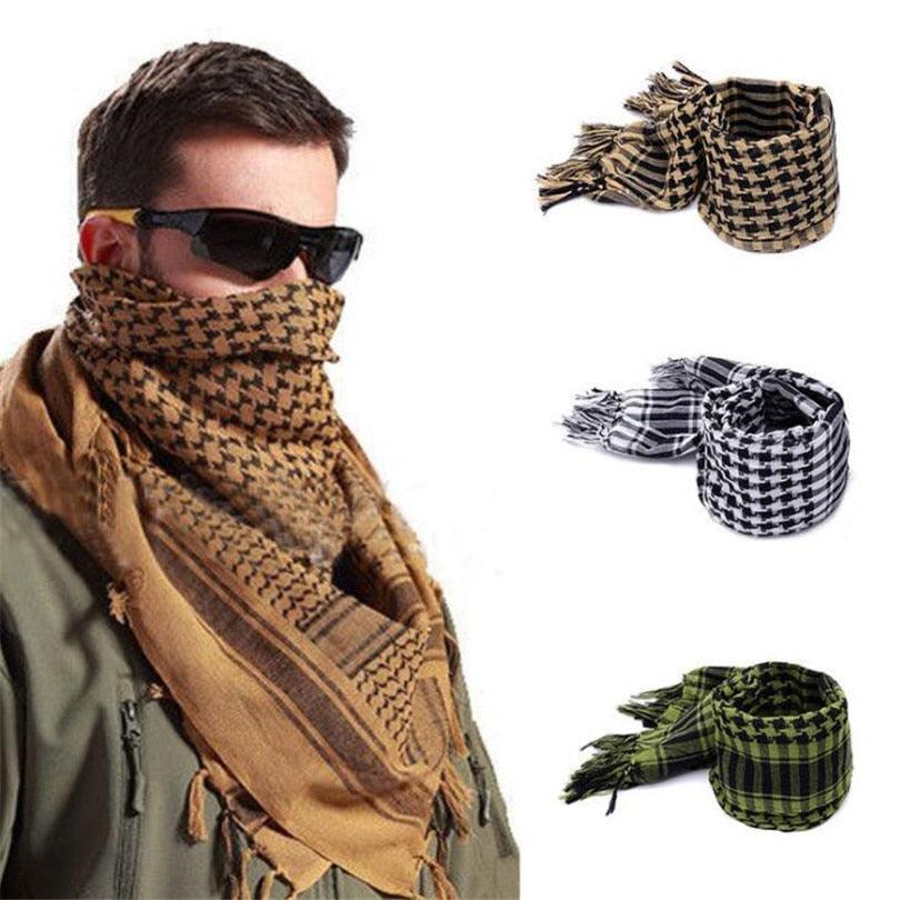 New Winter Women Men Windproof Warmer Military Scarf Muslim Hijab Unisex Scarves Tassel Desert Arab Keffiyeh Shawl  Scarf Military Shemagh Tactical Desert Keffiyeh Head Neck Scarf Arab Wrap with Tassel Stevvex