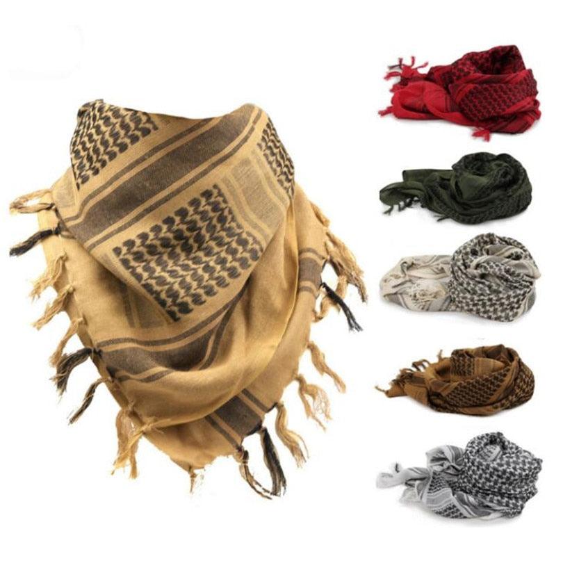 New Winter Women Men Windproof Warmer Military Scarf Muslim Hijab Unisex Scarves Tassel Desert Arab Keffiyeh Shawl  Scarf Military Shemagh Tactical Desert Keffiyeh Head Neck Scarf Arab Wrap with Tassel Stevvex