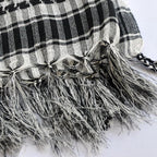 New Winter Women Men Windproof Warmer Military Scarf Muslim Hijab Unisex Scarves Tassel Desert Arab Keffiyeh Shawl  Scarf Military Shemagh Tactical Desert Keffiyeh Head Neck Scarf Arab Wrap with Tassel Stevvex