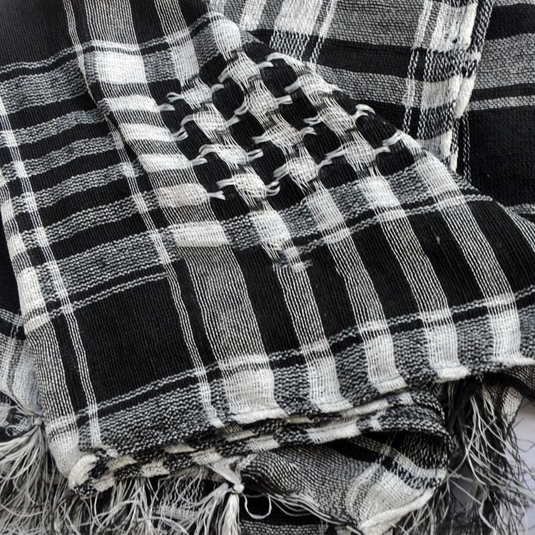 New Winter Women Men Windproof Warmer Military Scarf Muslim Hijab Unisex Scarves Tassel Desert Arab Keffiyeh Shawl  Scarf Military Shemagh Tactical Desert Keffiyeh Head Neck Scarf Arab Wrap with Tassel Stevvex