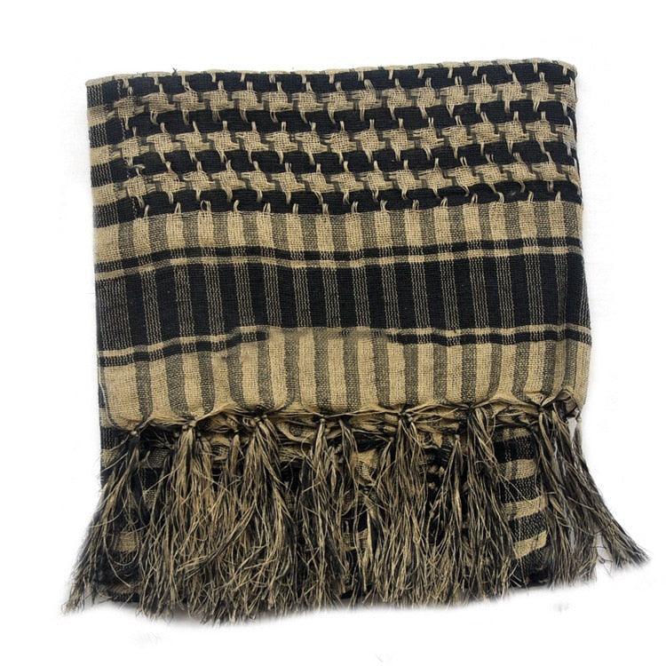 New Winter Women Men Windproof Warmer Military Scarf Muslim Hijab Unisex Scarves Tassel Desert Arab Keffiyeh Shawl  Scarf Military Shemagh Tactical Desert Keffiyeh Head Neck Scarf Arab Wrap with Tassel Stevvex