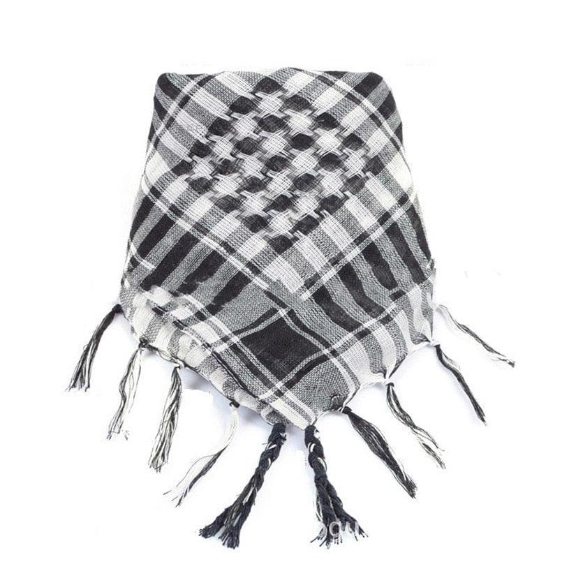 New Winter Women Men Windproof Warmer Military Scarf Muslim Hijab Unisex Scarves Tassel Desert Arab Keffiyeh Shawl  Scarf Military Shemagh Tactical Desert Keffiyeh Head Neck Scarf Arab Wrap with Tassel Stevvex